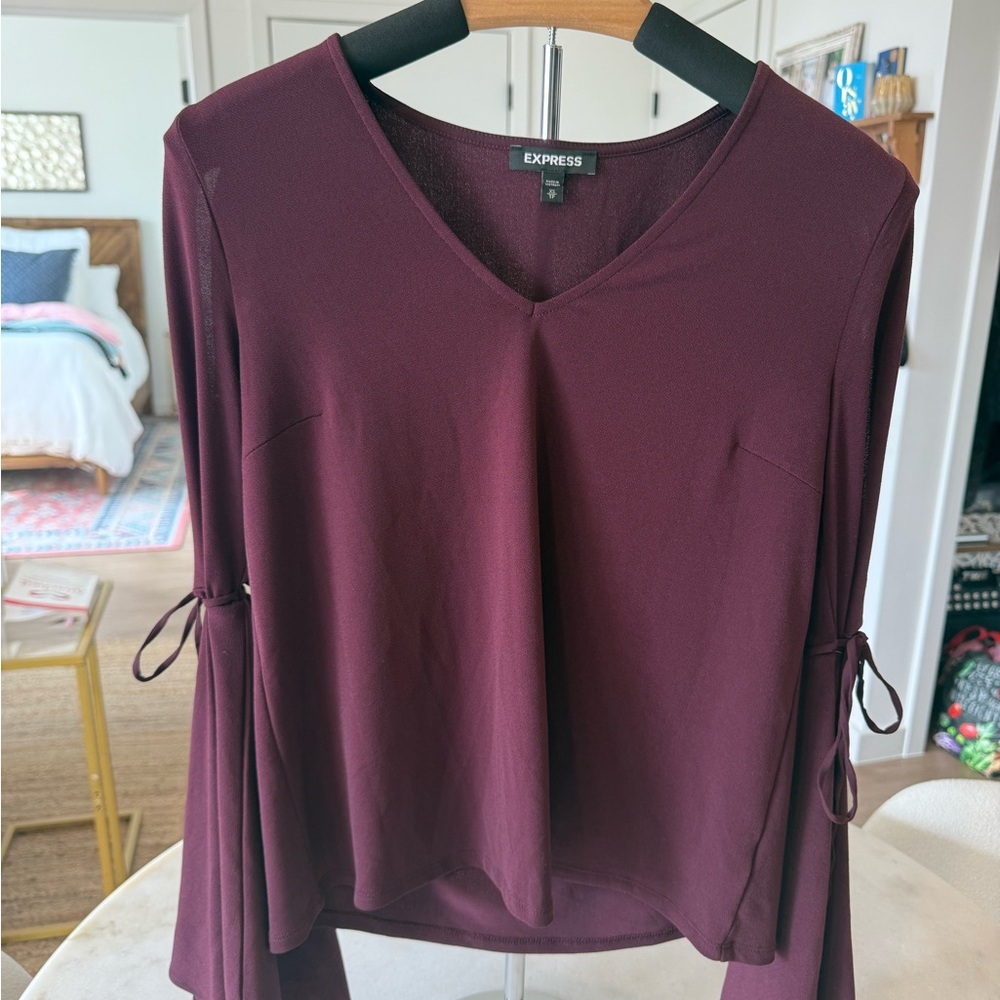 Express Women's Burgundy Top